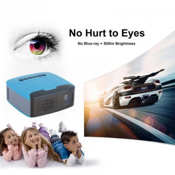 Mini 500LM LCD Micro Projector Home 1080P HD Video Projector with Optical Trapezium Adjustment EU US AU UK Plug 110-240V