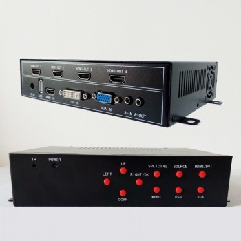 video wall processor for 2x2 tv video wall displays systems hdmi output hdmi dvi vga usb input