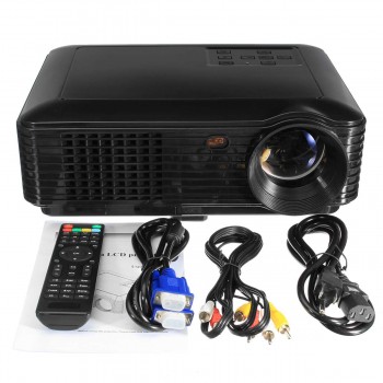 SV-226 1080P Mini Portable Projector Office Teaching Projector 800 X 600 Pixels Home Theater with AV VGA cable