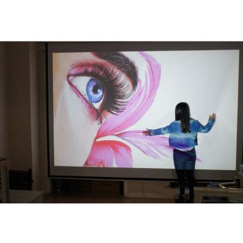 Poner Saund LED96 wifi led projector 3D With curtain and bracket HDMI Video Multi screen Home theater system 3D projetor bt96