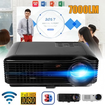 SV-228 WiFi Version Projector 7000 Lumens 1080P Portable Led Projector Digital Projector with AV VGA cable