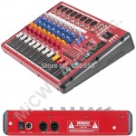 High Quality Pro Radio Bluetooth Microphone dial Digital Effect Mixer Mixing sound console USB MP3 48V DJ Recording Studi 8 CH