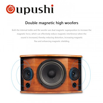 8 inch Wooden full range speaker 80 watt Karaoke speaker  home theatre system