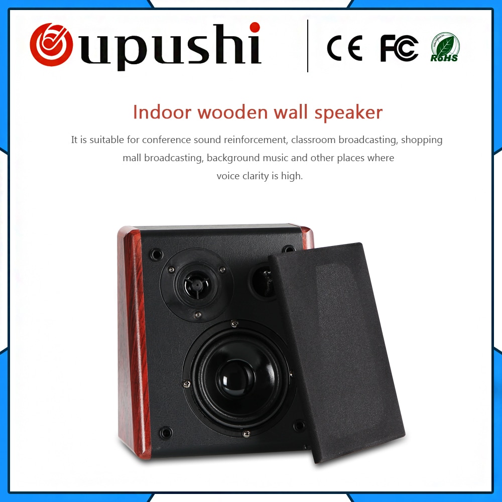 Oupushi CL314  PA system wall mount speakers audio wooden indoor wall speaker Music systems loudspeaker for low bass