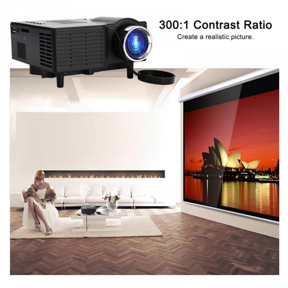 VBESTLIFE Portable Mini Projector Home Cinema Theater Movie LED Projector Digital Proyector HD Projectors HDMI USB AV 1080*1920