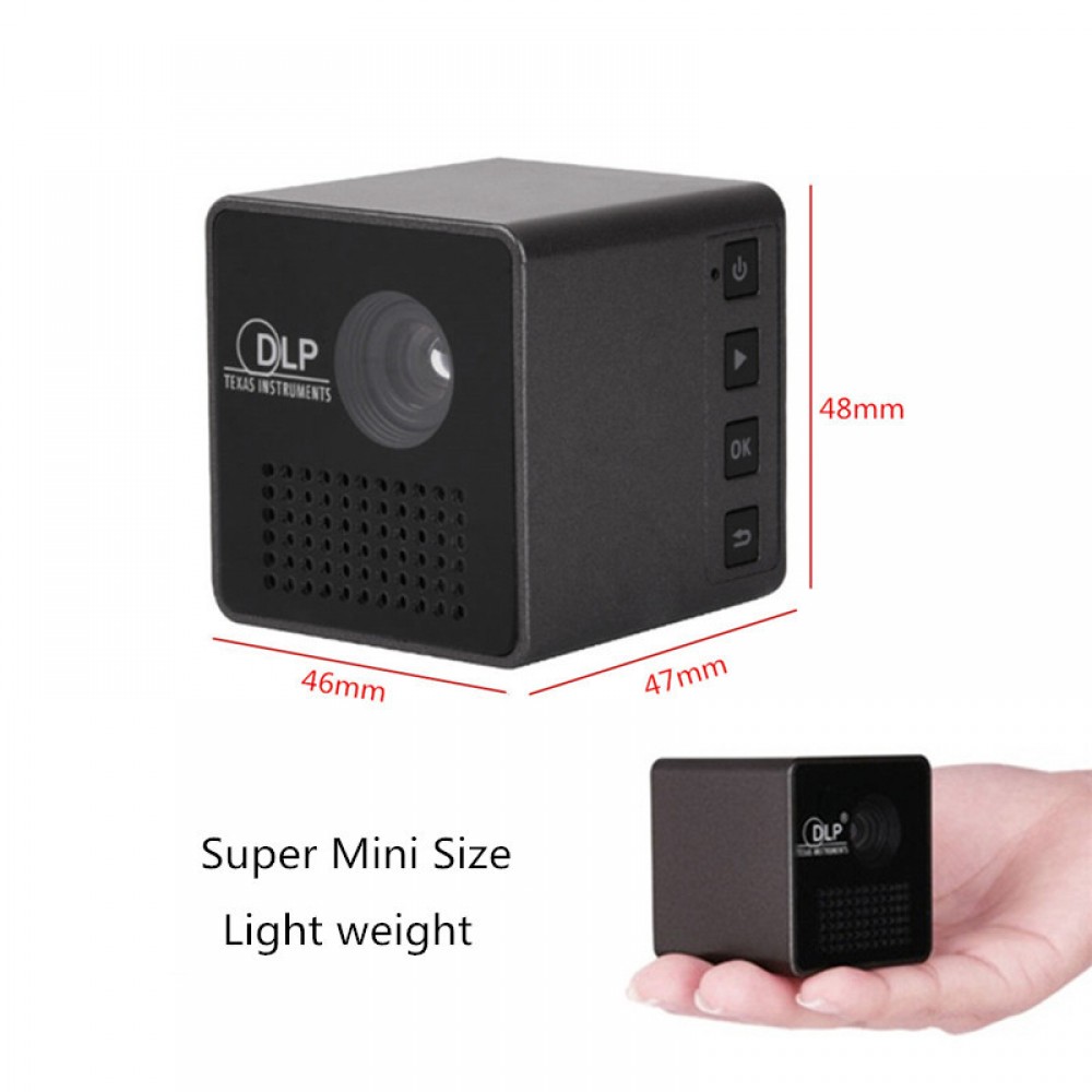 Drop Ship P1+WIFI Wireless Pocket LED Pico Smart Mini Projector,Micro Miracast DLNA Handheld Video Proyector Beamer
