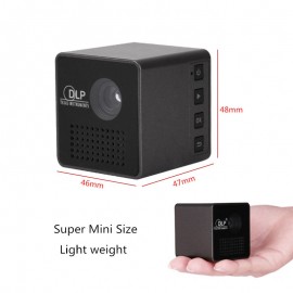 Drop Ship P1+WIFI Wireless Pocket LED Pico Smart Mini Projector,Micro Miracast DLNA Handheld Video Proyector Beamer