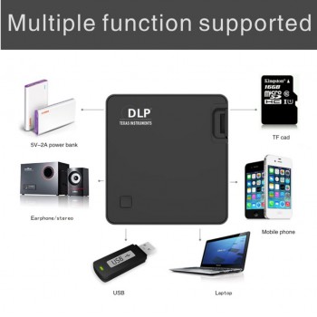 ByJoTeCH P2 HD DLP 1920*1080 portable projector Built-in battery With EZcast Wireless Multi screen interactive