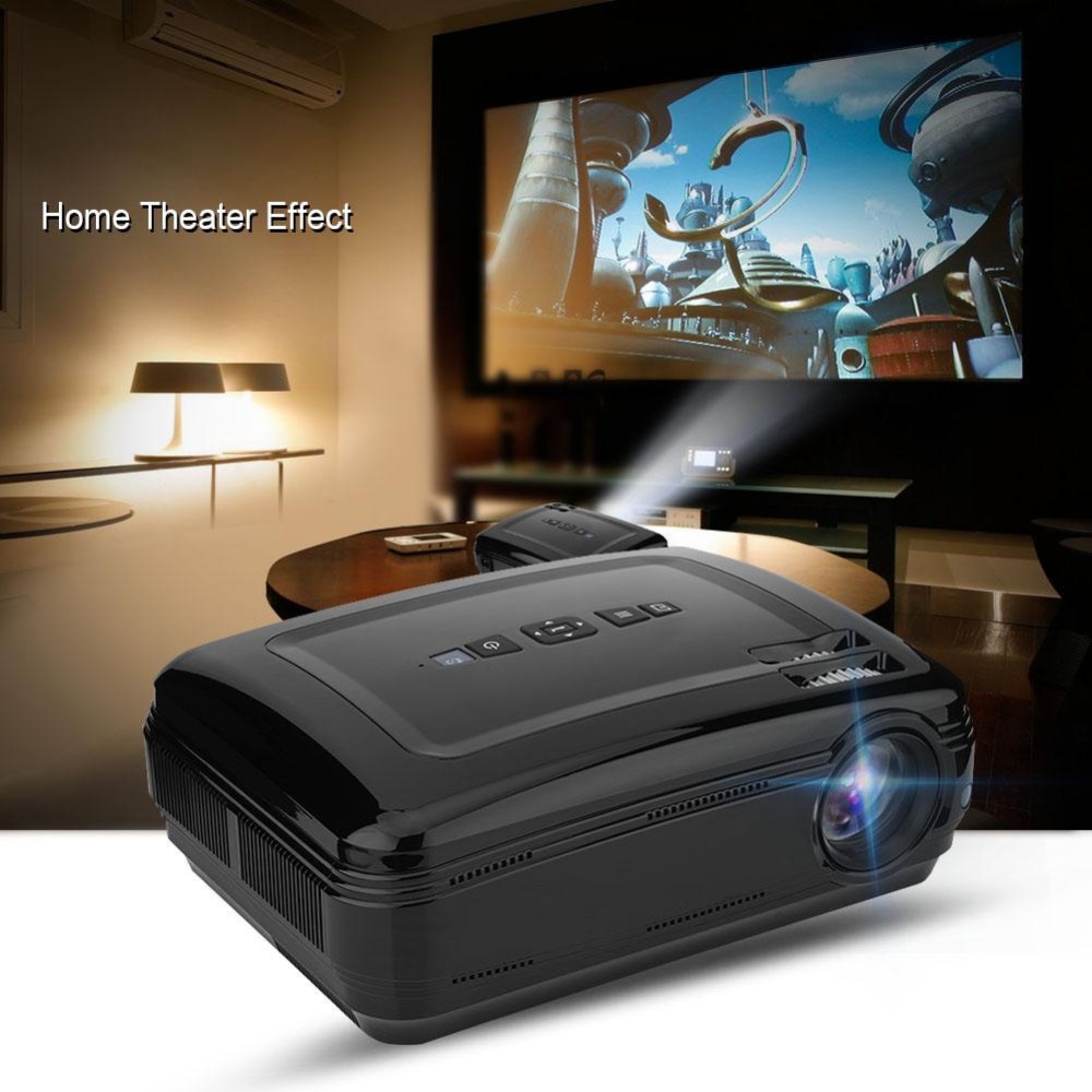 1080P Home Theater Projector 3000:1 Stereo Surrounding Sound 16.7K HD Projector for EU Plug