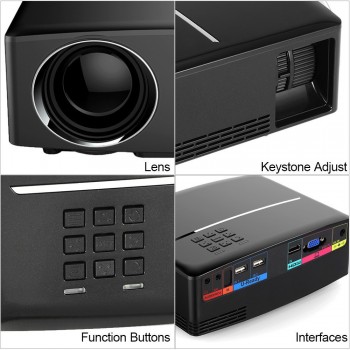 HIPERDEAL Home Cinema Theater Multimedia LED LCD Projector HD 1080P PC AV TV VGA USB HDMI 30#