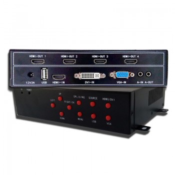 3x2 video wall processor vga dvi usb hdmi input hdmi output