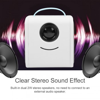 Blue Q2 Mini Children Education Projector 110-240V Portable HD LED HDMI Projector Home Theater Childrens Gift