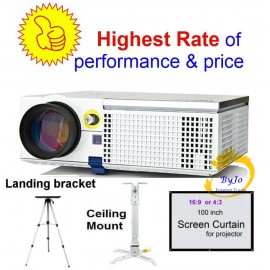 ViEYiNG LED projector HD Optional Ceiling mount Screen Curtain Landing bracket Home theater projector Proyector Pk led96 led86