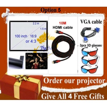 ViEYiNG LED projector HD Optional Ceiling mount Screen Curtain Landing bracket Home theater projector Proyector Pk led96 led86