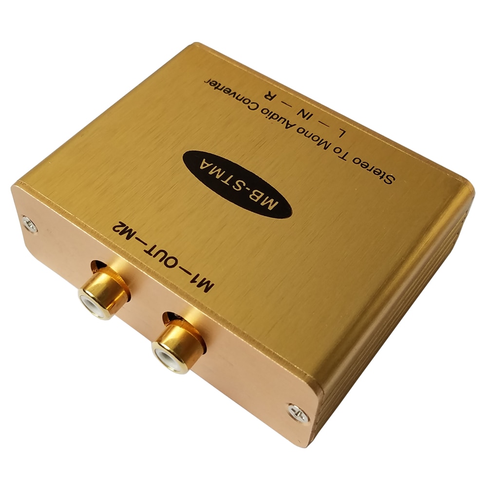 Stereo Audio Mixer AV Audio Mixer RCA Audio Mixer Stereo Audio to Mono Converter with two isolation Output