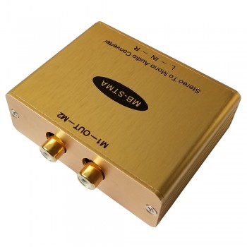 Stereo Audio Mixer AV Audio Mixer RCA Audio Mixer Stereo Audio to Mono Converter with two isolation Output