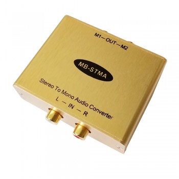 Stereo Audio Mixer AV Audio Mixer RCA Audio Mixer Stereo Audio to Mono Converter with two isolation Output