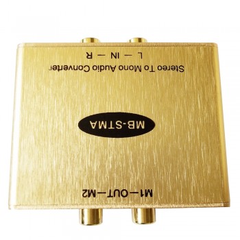 Stereo Audio Mixer AV Audio Mixer RCA Audio Mixer Stereo Audio to Mono Converter with two isolation Output