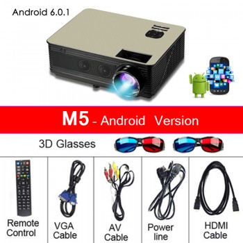 HD Projector TD86 5500 Lumen Android 6.0 WiFi Bluetooth Projector (Optional) for Full HD 1080P LED TV Video Projector