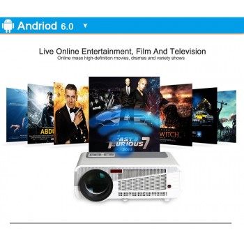 Poner Saund LED86+ wifi Android 6.0 HD LED 3D Smart LED 5500 lumens Projector 1080p HDMI Video Home theater system Vs Led96 M5