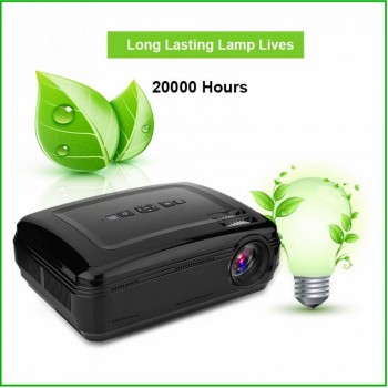 1080P Home Theater Projector Stereo Surrounding Sound 16.7K HD Projector 3000:1 Supprots AVVGAUSB SD card HDMI TV EU Plug