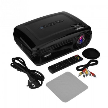 1080P Home Theater Projector Stereo Surrounding Sound 16.7K HD Projector 3000:1 Supprots AVVGAUSB SD card HDMI TV EU Plug
