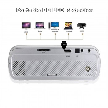 HD LED Projector 3D Portable Multimedia Beamer Large Screen Home Theater Cinema LCD Wireless HDMI AV/VGA/USB/SD/HDMI/TV