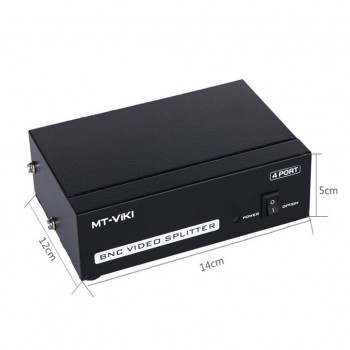 1In 4Out BNC Video Splitter Box Distributor Adapter for Video Monitor System