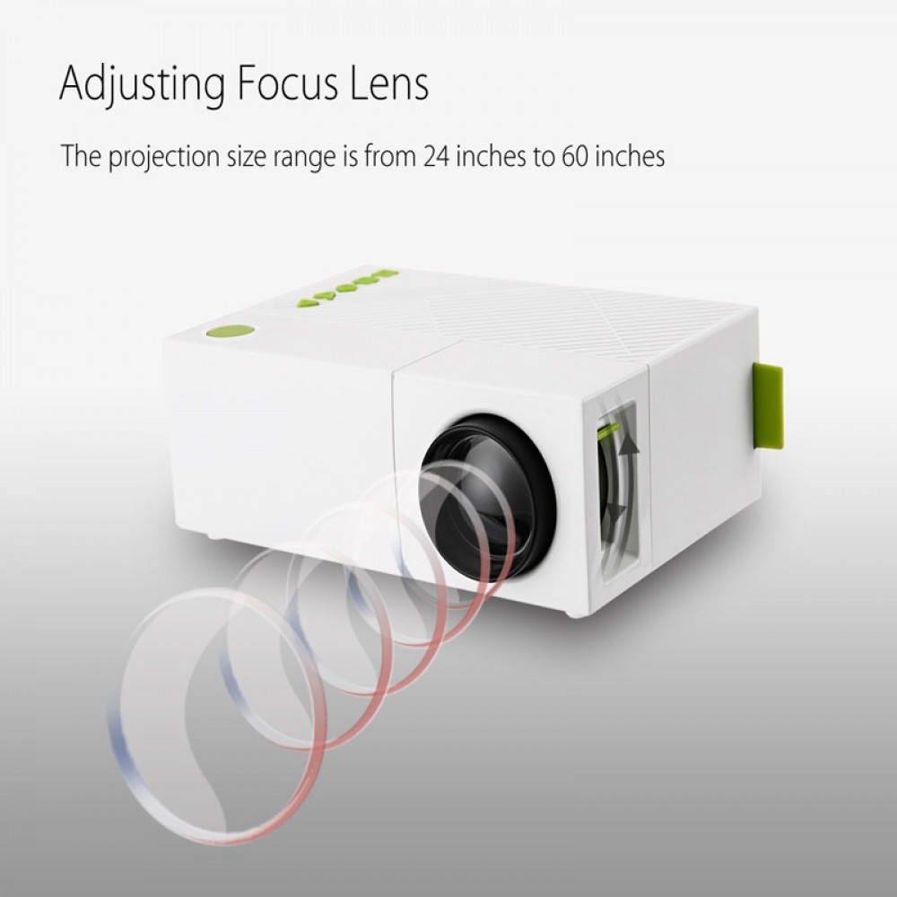 YG310 LCD Projector 600LM 320 x 240 1080P Mini Portable HD Movie LCD Projector Home Theater For Video Games TV Home Cinema