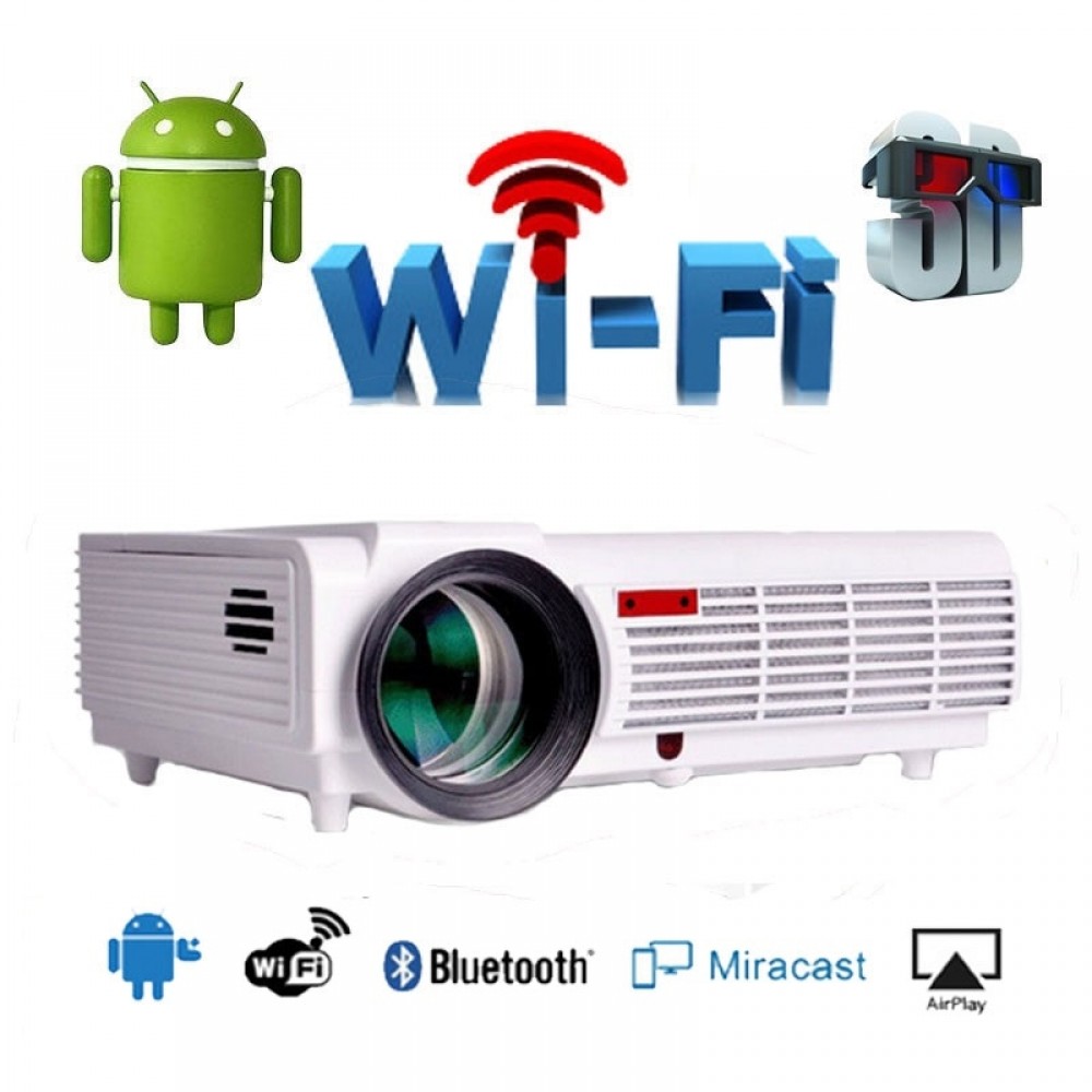 led96 5500lumens Android 4.4 1080P wifi led projector full hd 3d home theater lcd video proyector projektor projetor beamer bt96