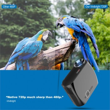 VIVIBRIGHT Android 6.0.1 LED Projector GP100 UP. 1280x800 Resolution 3200 Lumens Built-in WIFI Bluetooth, DLAN Miracast Airplay