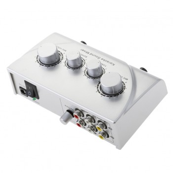 Mini Mixer KARAOKE System Audio Process Stereo Pre-Amplifier Microphone EU