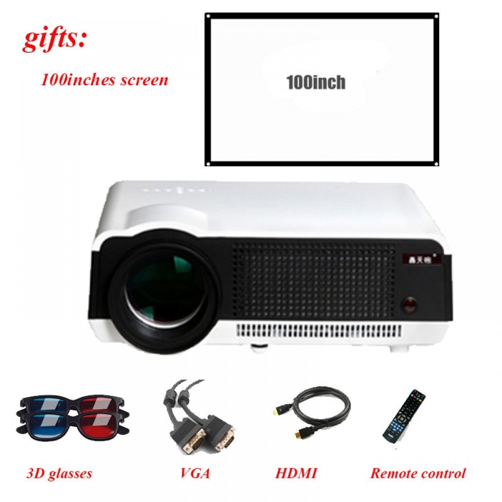 LED86 WIFI 5500 lumens Full HD projector 1080P 3D Android home theater With 100 Screen Supports HDMI VGA USB WIFI Bluetooth