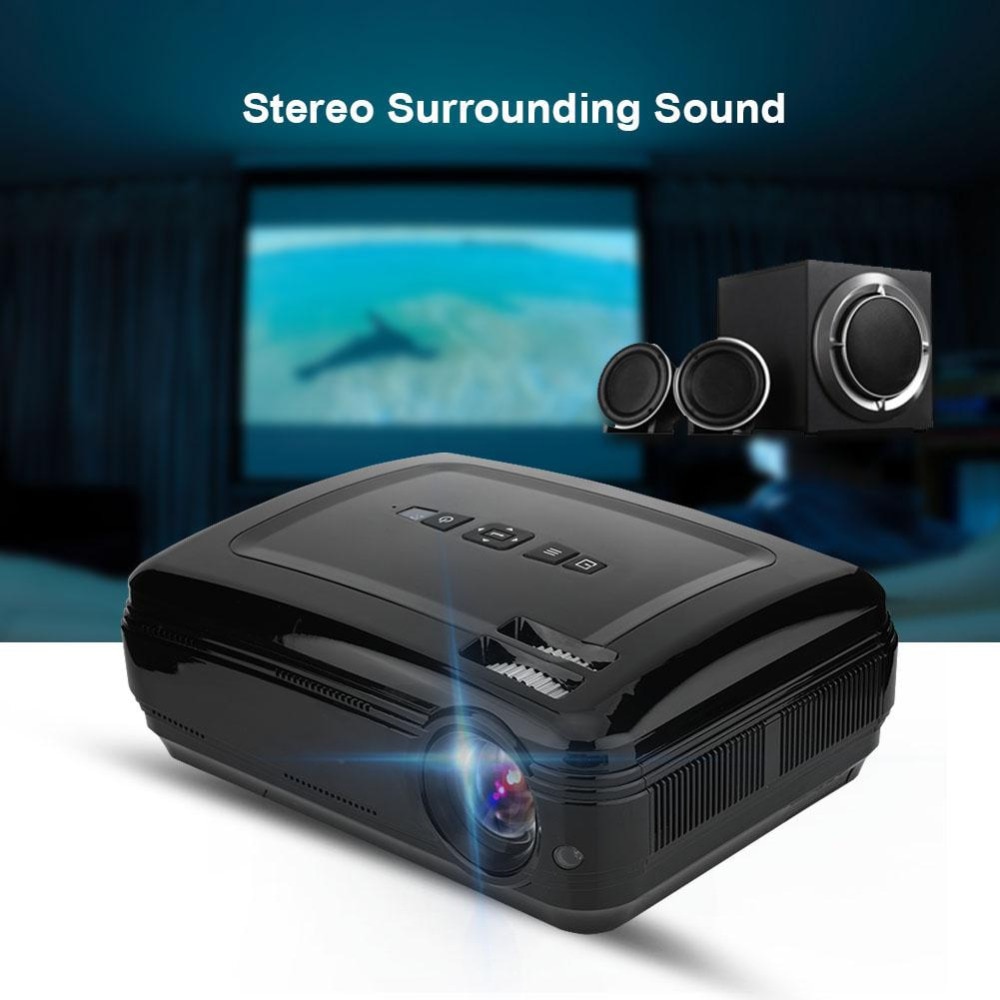 1080P Home Theater Projector 3000:1 Stereo Surrounding Sound 16.7K HD Projector for UK Plug