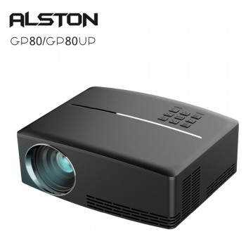 ALSTON  1800 Lumens 4K HD Projector LED Video Proyector GP80 Portable Smart Projectors (Optional GP80UP Android 6.01 OS ,WiFi)