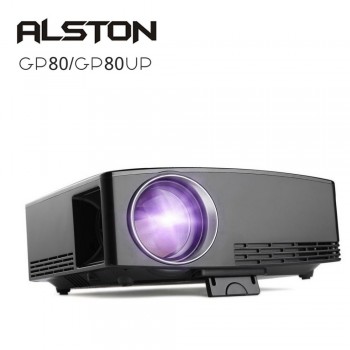 ALSTON  1800 Lumens 4K HD Projector LED Video Proyector GP80 Portable Smart Projectors (Optional GP80UP Android 6.01 OS ,WiFi)