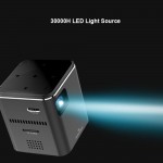 Mini P6 1080P 2.4GHz/5GHz Micro Projector 1000:1 30000H LED DLP Micro WiFi Wireless Projector for US Plug