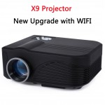 New Upgrade x9 wifi LCD Handheld 3D home cinema projector Native 800x480 Support 1080 Free ship Home theater system