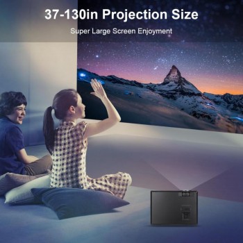 Mini Home 1080P HD Video Projector 37-130 Inch Large Screen Optical Keystone Correction Full HD Projector EU US UK AU Plug