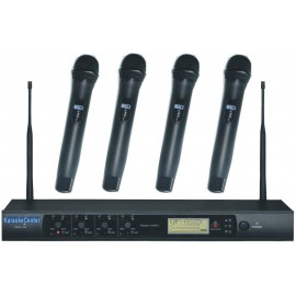 Professional UHF Wireless Karaoke Microphone 200CH x 4 Hand Held radio Microphones KTV MTV machine
