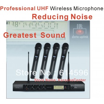 Professional UHF Wireless Karaoke Microphone 200CH x 4 Hand Held radio Microphones KTV MTV machine
