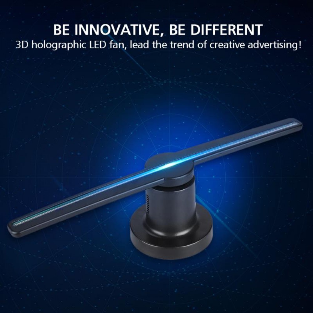 3D Holographic Display LED Fan Exhibition Projector Hologram Advertising Displayer  8G TF Card US EU UK EU Plug