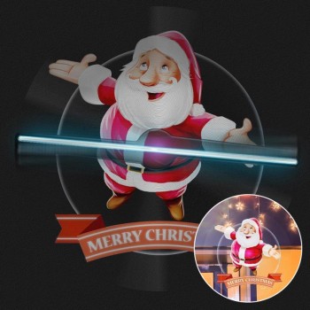 3D Holographic Display LED Fan Exhibition Projector Hologram Advertising Displayer  8G TF Card US EU UK EU Plug