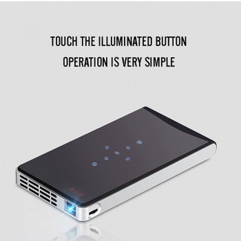 DLP 100WM MINI Projector Android Beamer Built-in WIFI Bluetooth, 2000mAH Battery HDMI Support 1080P, Portable Theater