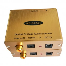 Digital Optical Audio Extender to Cat5 Adapter With No attenuation Cat5 Toslink Audio Extender