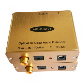 Digital Optical Audio Extender to Cat5 Adapter With No attenuation Cat5 Toslink Audio Extender