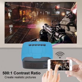 500 LM LCD Micro Projector 1080P HD Video Projector with Optical Trapezium Adjustment EU US UK AU Plug