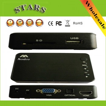 Mini Full HD Media multimedia Player Autoplay USB External HDD SD U Disk Media Player With Car Charger HDMI VGA AV FOR MKV RMVB