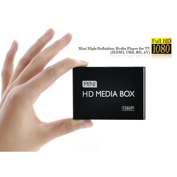 REDAMIGO Full HD 1080P MINI Media Player for car Center MultiMedia Video Player Media box with HDMI VGA AV USB SD/MMC HDDK7+C