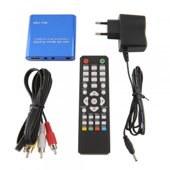 Full HD Multi Media Player 1080P TV Video HDMI YPbPr USB AV SDHC MKV AVI RM RMVB WITH Car adapter GIFT free shipping!